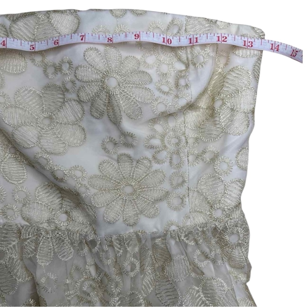 Flora Bea NYC NWT Beige Rosalie Lace Dress Size M C0584 - Picture 5 of 11